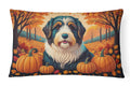 Bearded Collie Fall Throw Pillow