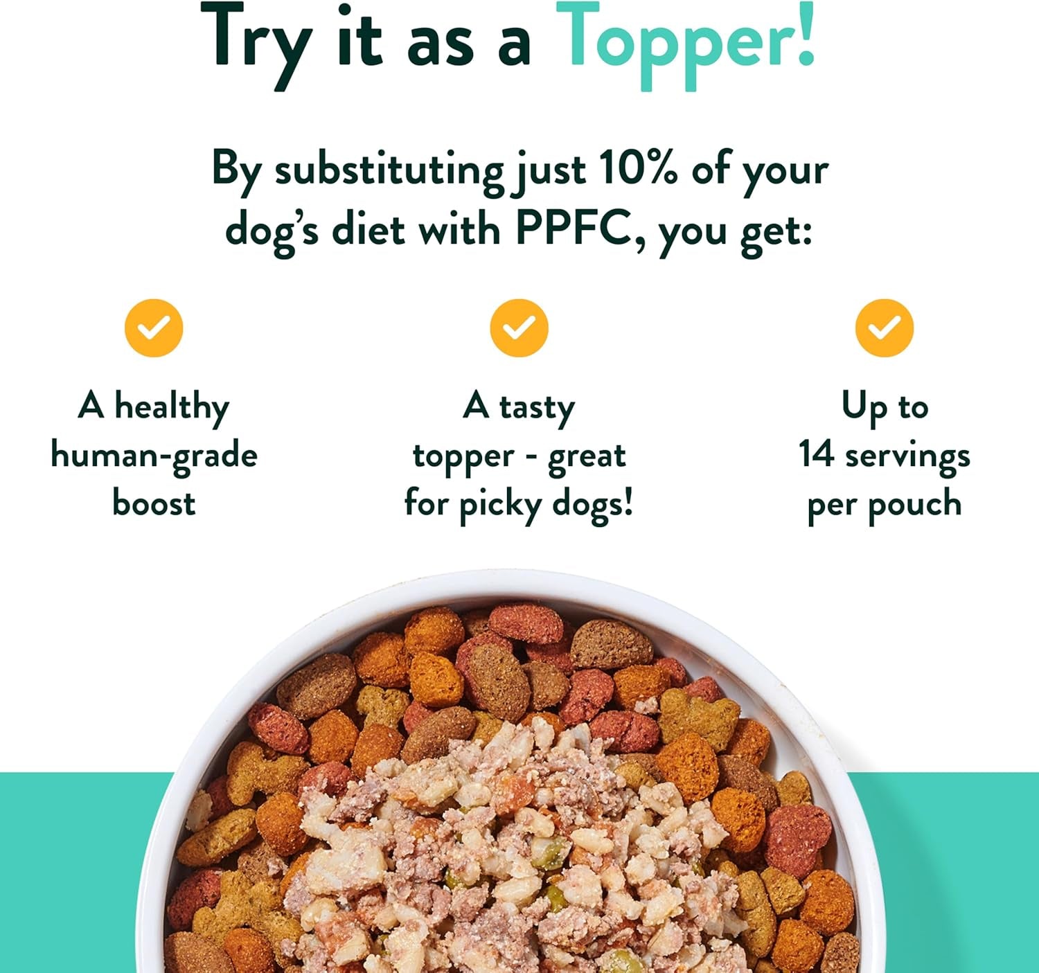 Fresh Dog Food Pouches - Human-Grade Topper Mix-Ins & Wet Pet Meals - Small & Large Breed Puppy & Senior Dogs - Gluten-Free Limited Ingredient Meal Toppers - 8 Pack Variety