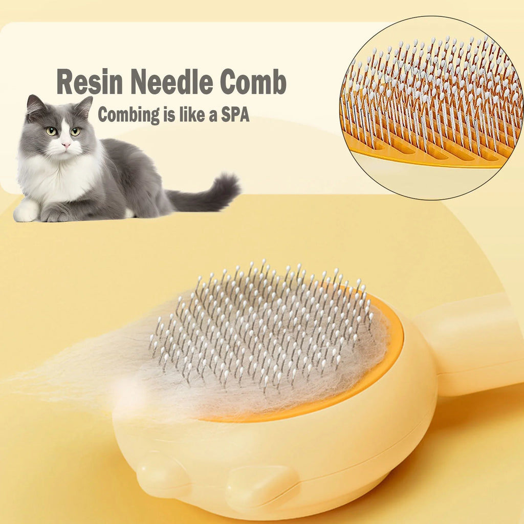 Cat Brushes - Pet Self-Cleaning Slicker Brush with Release Button, Cat Grooming Tool for Long or Short Haired Cats and Dogs