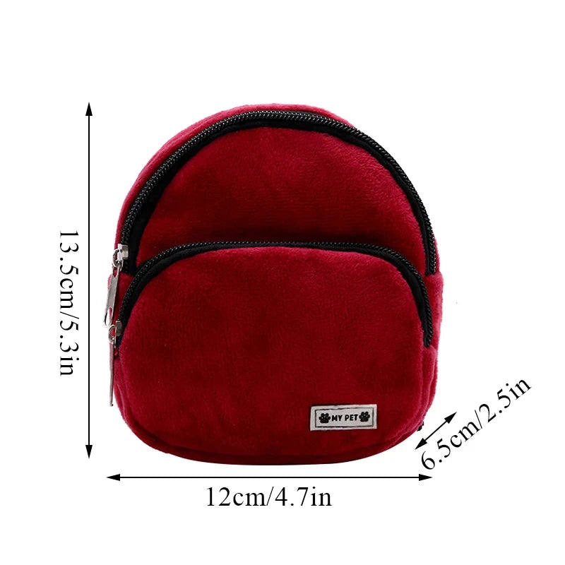 Dog Backpack Soft Pet Snack Bag Puppy Cute School Bag Convenient Large-Capacity Portable Pet Carrier Bag Outdoor Pet Supplies