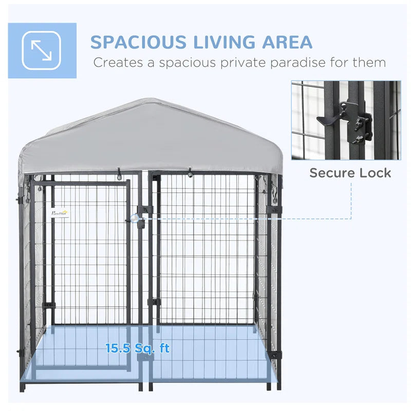 72'' H Metal Yard Kennel with Door