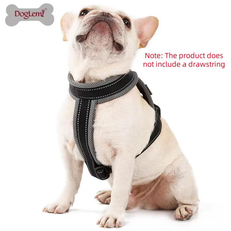 Pet Dog Harness Vest Reflective Breathable Padded Traction Chest Vest Leash for Small Medium Large Dogs Outdoor Pet Supplies