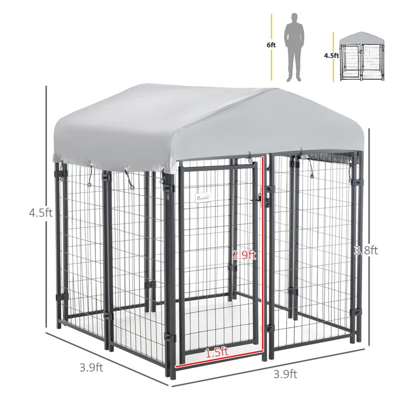 72'' H Metal Yard Kennel with Door
