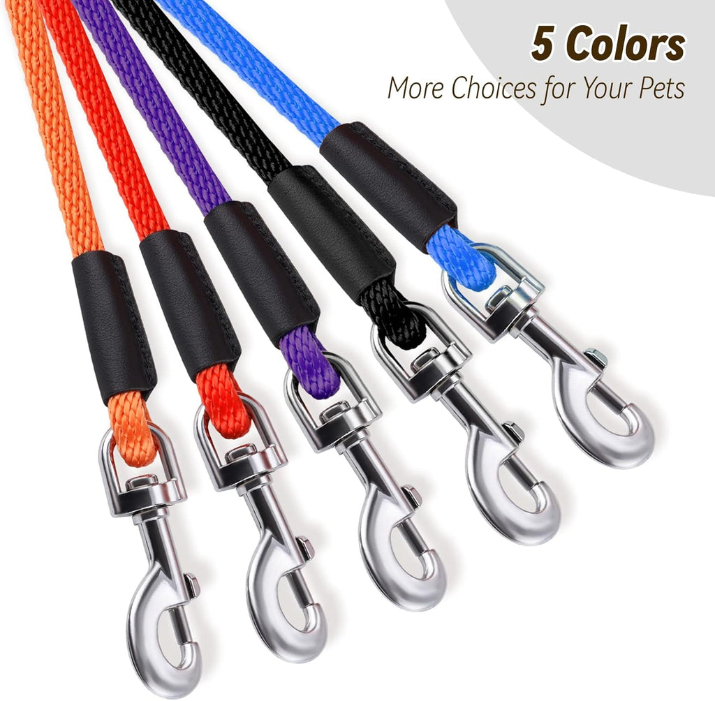 Check Cord Dog Leash Long Lead Training Tracking Line Comfortable Handle Heavy Duty Puppy Rope 10Ft 15Ft 30Ft 50Ft for Small Medium Large Dog Black