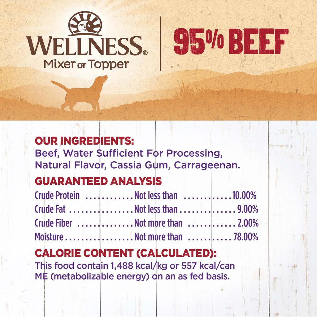 95% Beef Natural Wet Grain Free Canned Dog Food, 13.2-Ounce Can (Pack of 12)