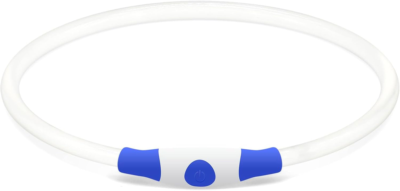 Light up Dog Collar,  USB Rechargeable Flash Dog Necklace Light, Pet Safety Collar Makes Your Beloved Dogs Be Seen at Night for Small Medium Large Dogs(Blue)