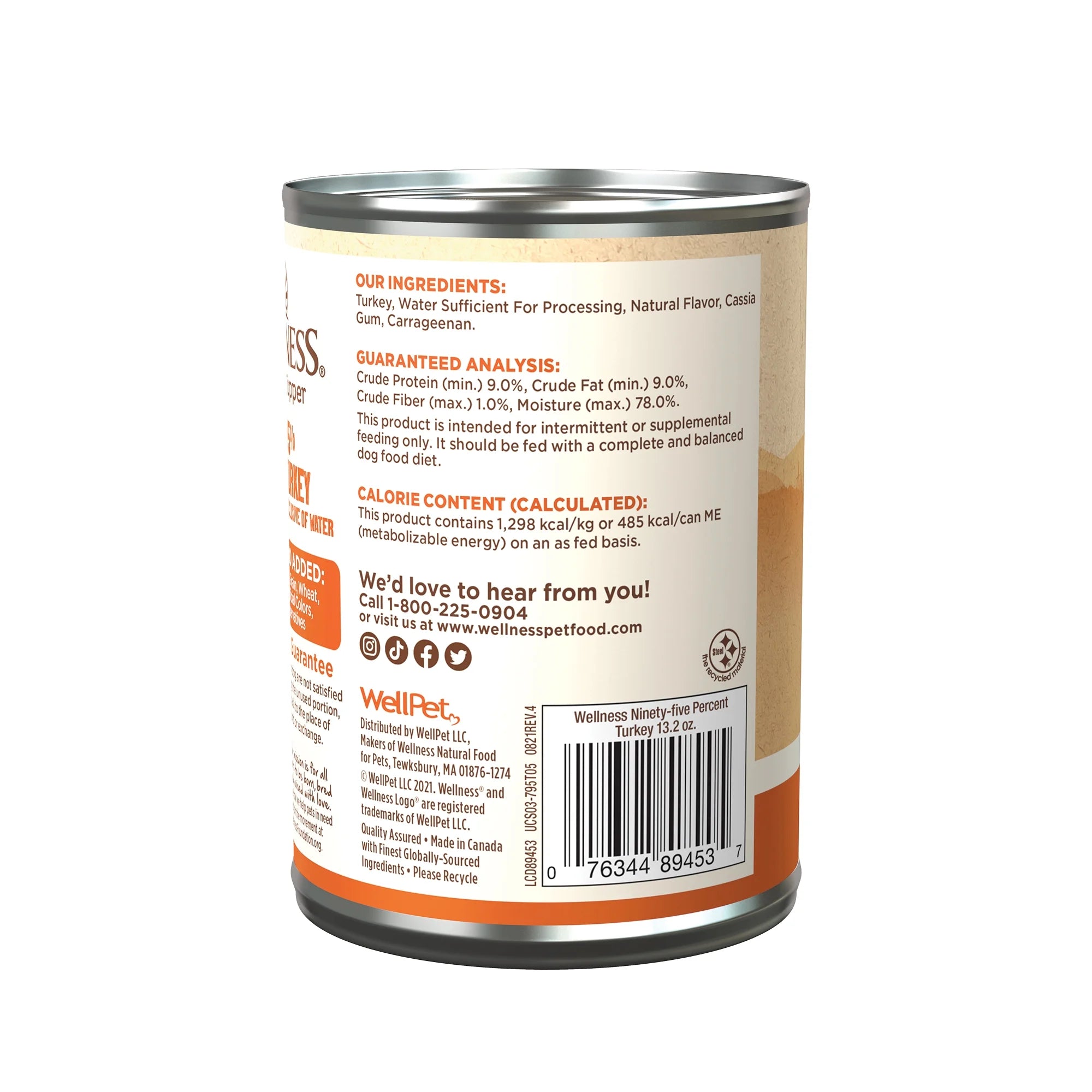 95% Turkey Natural Wet Grain Free Canned Dog Food, 13.2-Ounce Can (Pack of 12)