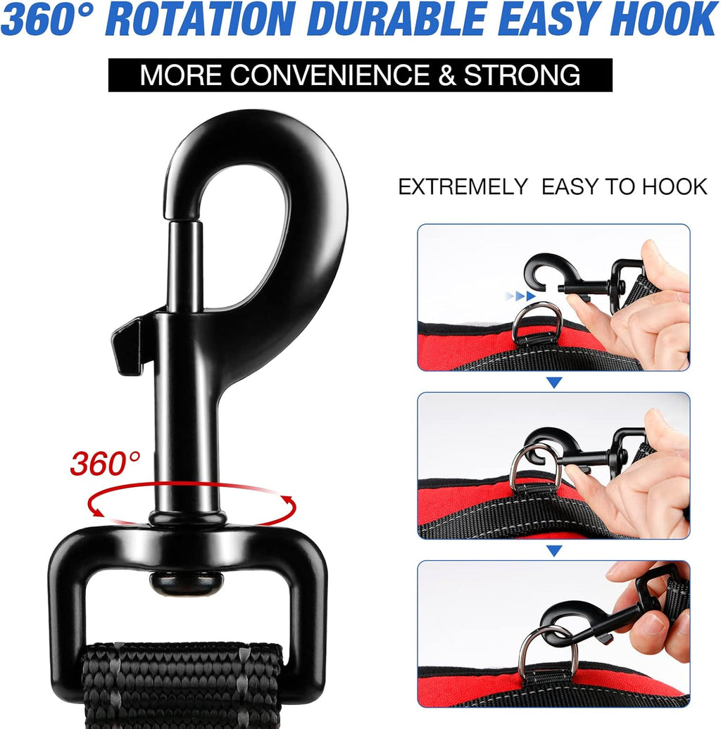 Long Leash for Dog Training 15Ft 20Ft 30Ft 50Ft 100Ft - Obedience Recall Training Lead for Large Medium Small Dogs - Great for Training Playing Camping Backyard (Black, 15FT)