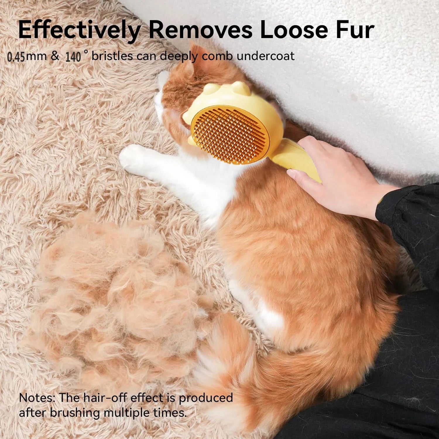 2 Pack Cat Brushes - Pet Self-Cleaning Slicker Brush with Release Button, Cat Grooming Tool for Long or Short Haired Cats and Dogs