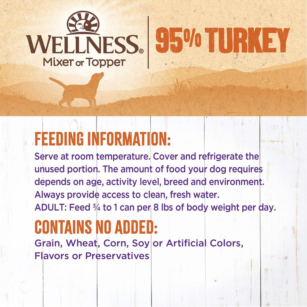 95% Turkey Natural Wet Grain Free Canned Dog Food, 13.2-Ounce Can (Pack of 12)