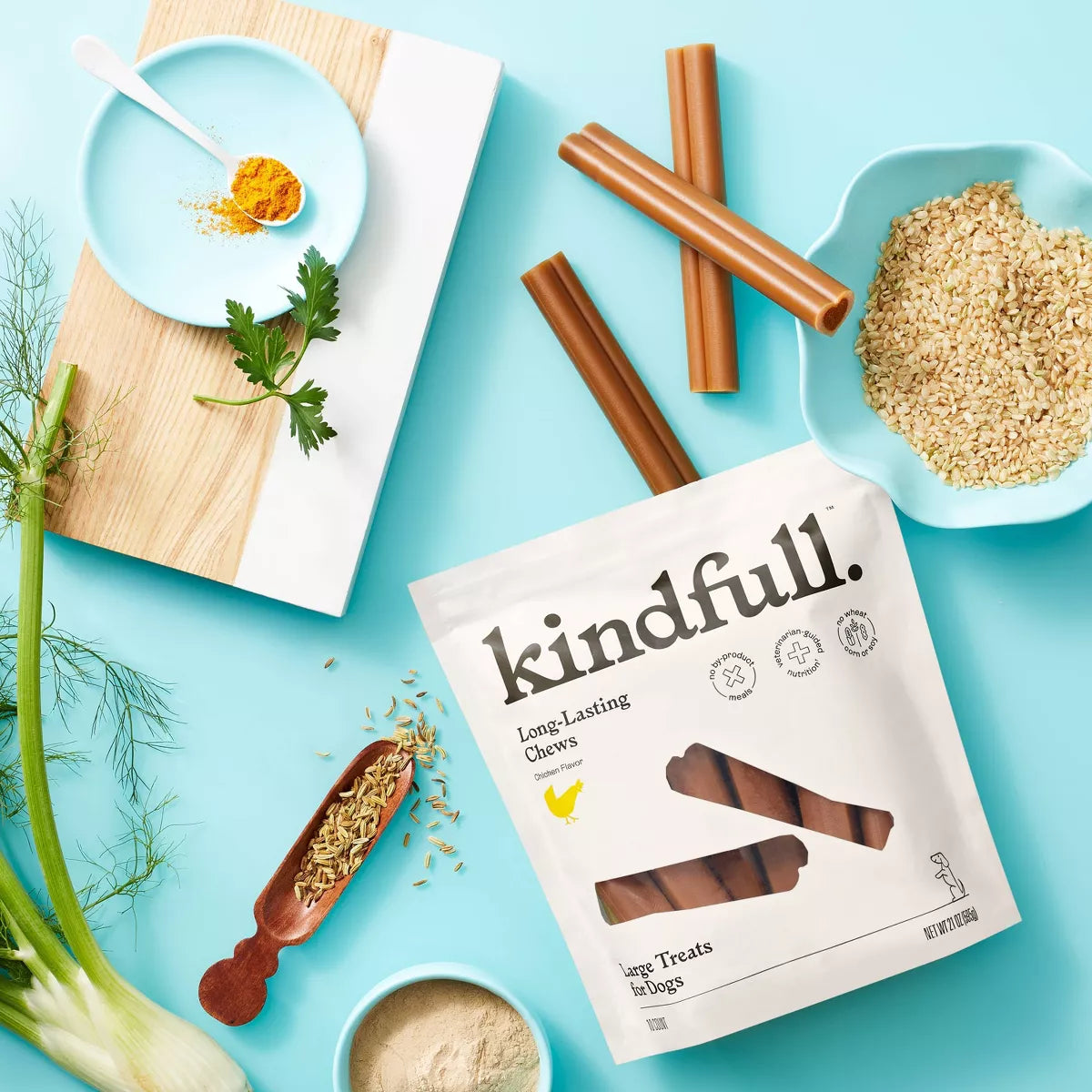 Long Lasting Chicken Dog Treats - Large - 21Oz - Kindfull™