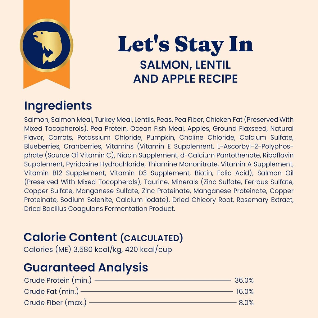 Indoor Dry Cat Food - Grain Free & Gluten Free - Salmon Cat Food Dry Kibble for Indoor Cats W/Probiotics & Fiber for Gut Health - Sensitive Stomach & Hairball Support for Adult Cats - 12LB