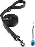Long Leash for Dog Training 15Ft 20Ft 30Ft 50Ft 100Ft - Obedience Recall Training Lead for Large Medium Small Dogs - Great for Training Playing Camping Backyard (Black, 15FT)