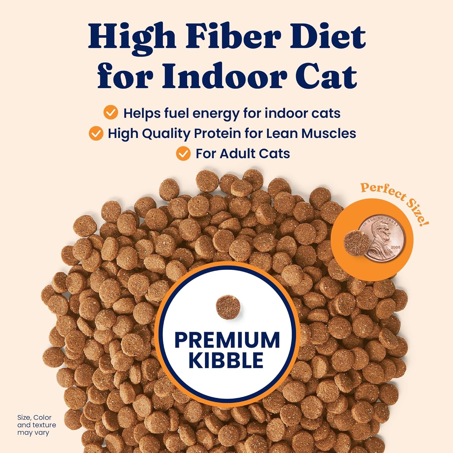 Indoor Dry Cat Food - Grain Free & Gluten Free - Salmon Cat Food Dry Kibble for Indoor Cats W/Probiotics & Fiber for Gut Health - Sensitive Stomach & Hairball Support for Adult Cats - 12LB