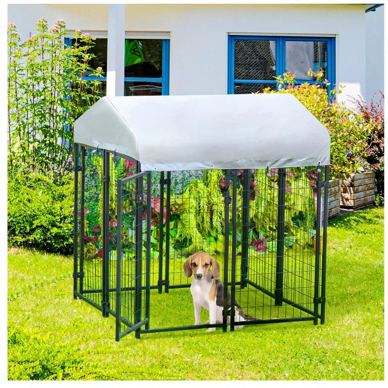 72'' H Metal Yard Kennel with Door