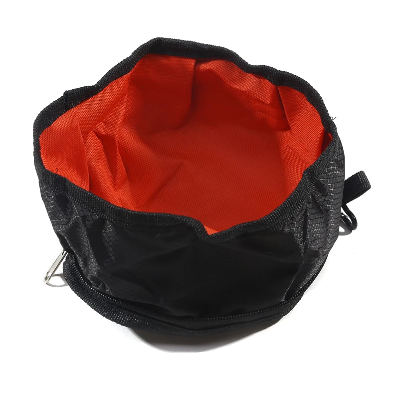 Foldable Oxford Cloth Zipper Dog Bowl Portable Drinking Bowl Food Bowl Pet Supplies Outdoor Folding Pet Bowl Pet Supplies