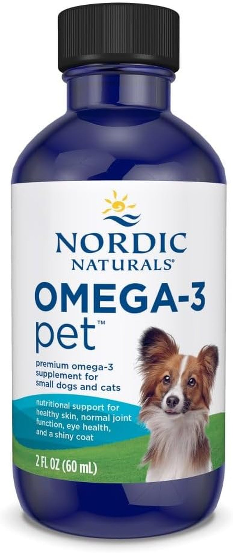 Omega-3 Pet, Unflavored - 2 Oz - 294 Mg Omega-3 per One Ml - Fish Oil for Small Dogs & Cats with EPA & DHA - Promotes Heart, Skin, Coat, & Immune Health