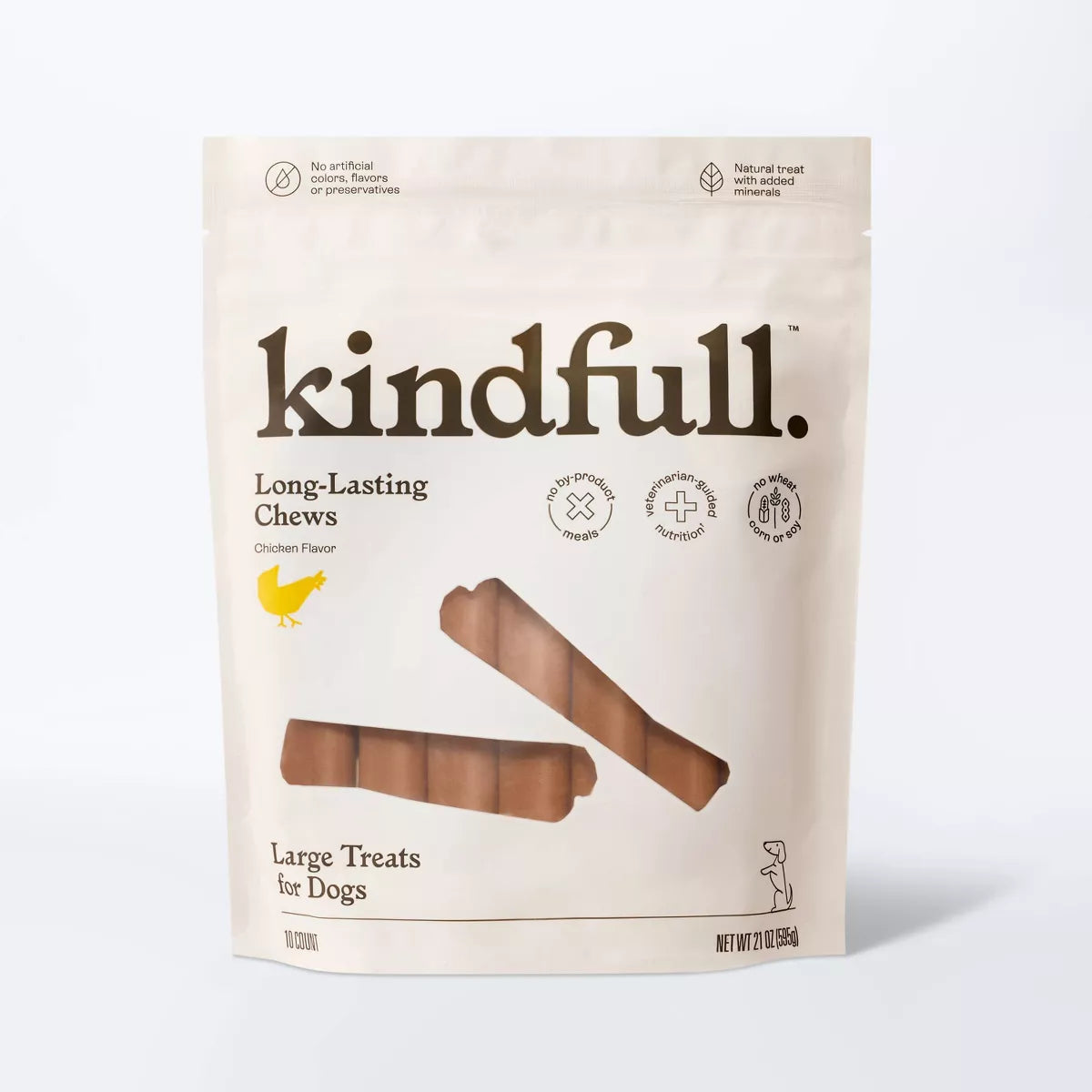 Long Lasting Chicken Dog Treats - Large - 21Oz - Kindfull™